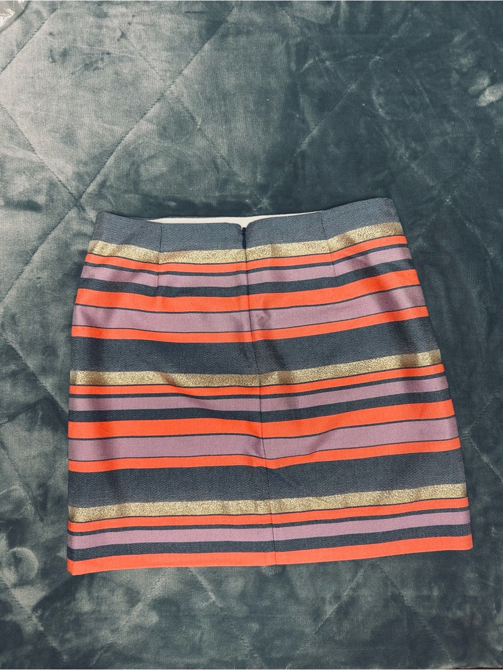 J Crew mini skirt lined size 00 striped - Picture 4 of 6
